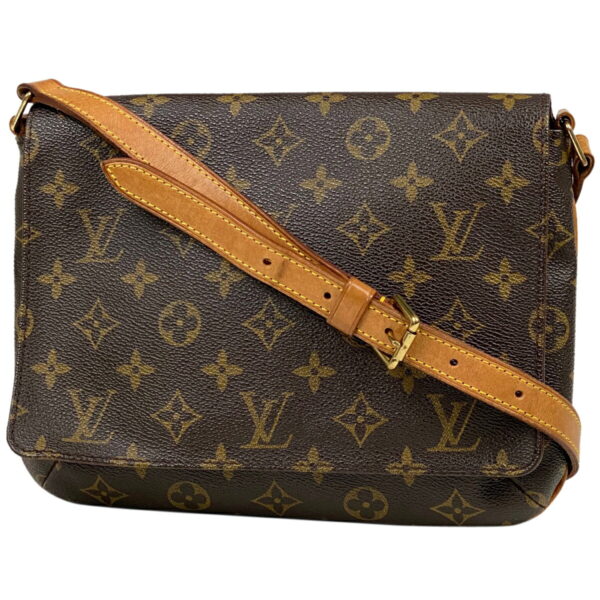 1000048819779 11 Louis Vuitton Musette Tango Shoulder Bag Monogram Brown