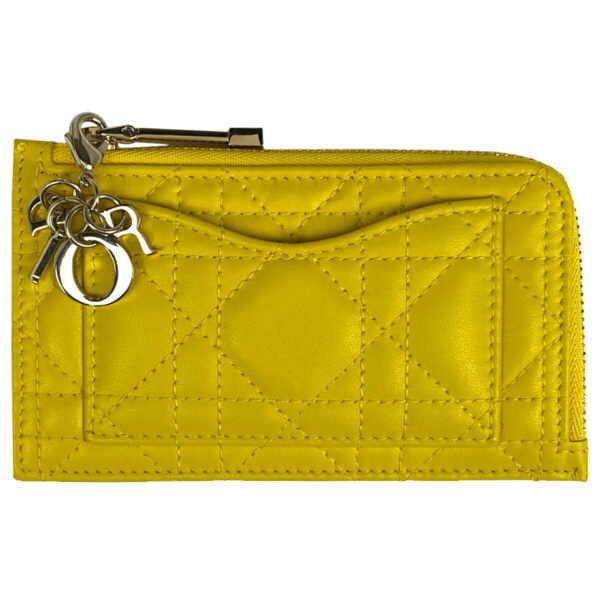 1000048839371 11 Christian Dior Cannage Leather Card Case Yellow