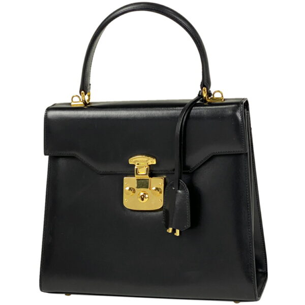 1000049011592 11 Gucci Ladylock Handbag Leather Black