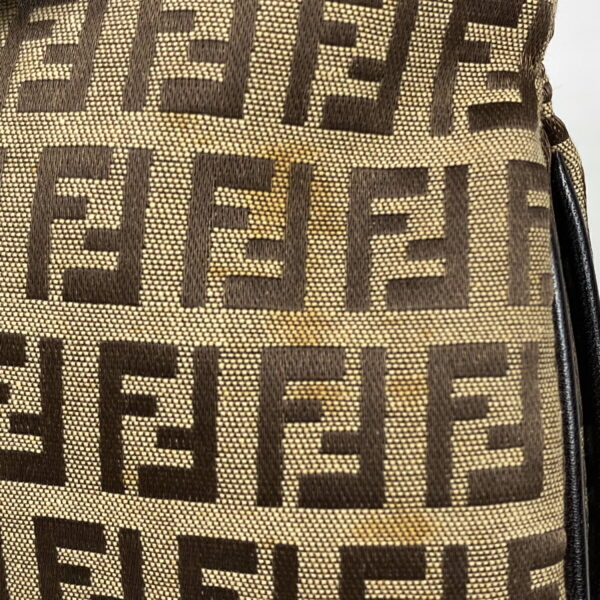 1000049049304 14 Fendi Zucchino Pattern Shoulder Bag Canvas Brown