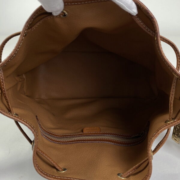 1000049068565 15 Celine Macadam Pattern Drawstring All Over Shoulder Bag Brown