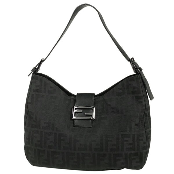 1000049270296 11 Fendi Zucca Pattern Shoulder Bag Canvas Black