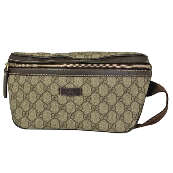 1000049373447 11 Gucci GG Pattern Waist Body Bag Canvas Brown