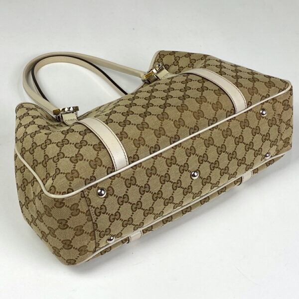 1000049453163 12 Gucci GG Pattern GG Twins Tote Bag GG Canvas Beige White