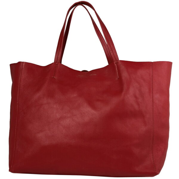 1000049460901 11 Celine Horizontal Cover Leather Tote Handbag Red