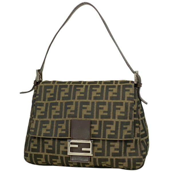 1000049692531 11 Fendi Zucca Pattern Mamma Bucket Handbag Canvas Brown