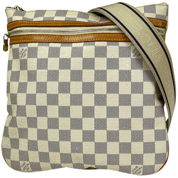 1000049900988 11 Louis Vuitton Pochette Bossfort Crossbody Shoulder Bag Damier Azur White