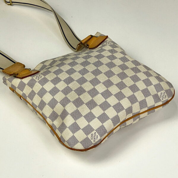 1000049900988 12 Louis Vuitton Pochette Bossfort Crossbody Shoulder Bag Damier Azur White