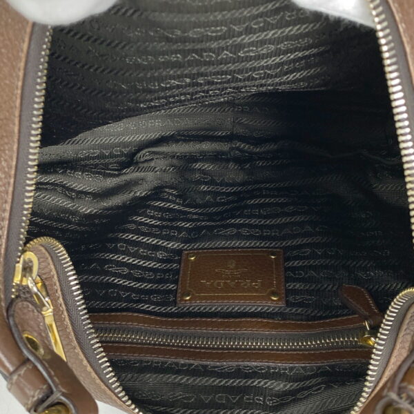 1000050263300 17 PRADA Shoulder Bag Leather Brown