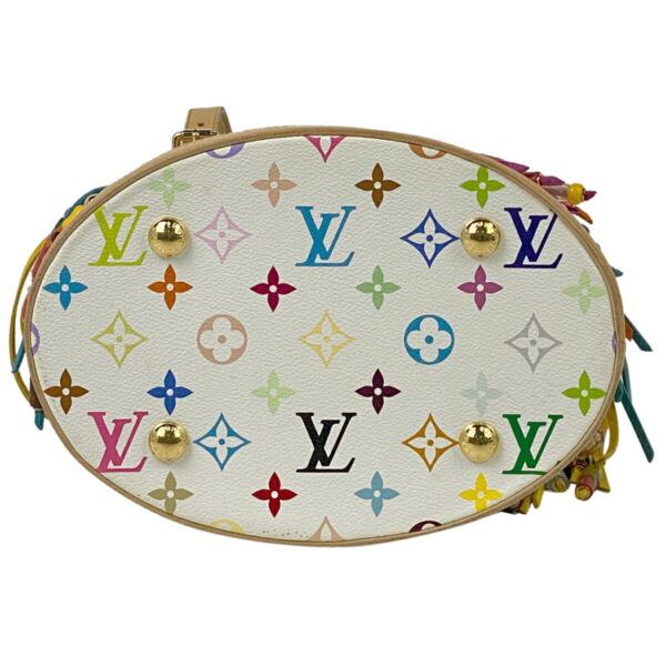 1000050365080 15 Louis Vuitton Bucket Flange Tote Bag Monogram Multicolor White