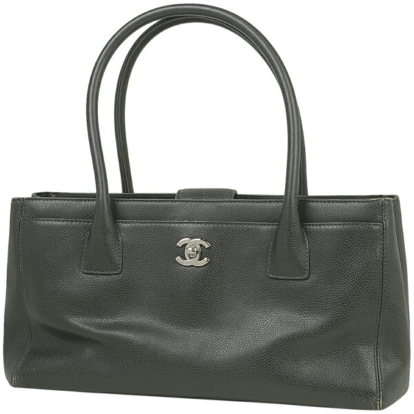 1000050439064 11 CHANEL Executive Line Coco Mark Leather Tote Bag Gray