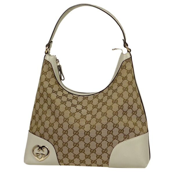 1000050638276 11 Gucci GG Pattern Lovely Heart Shoulder Bag GG Canvas Beige White