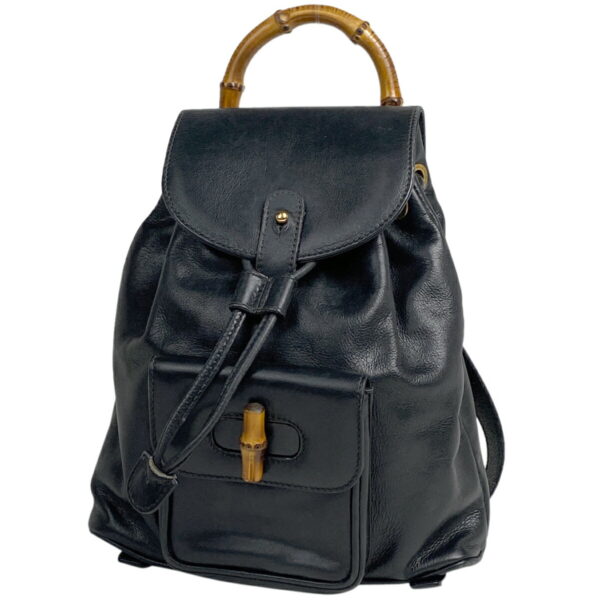 1000051355769 11 Gucci Bamboo Mini Rucksack Leather Black