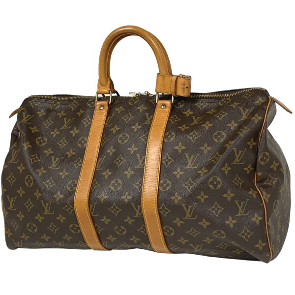 1000051519253 11 Louis Vuitton Keepall 45 Bag Monogram Brown