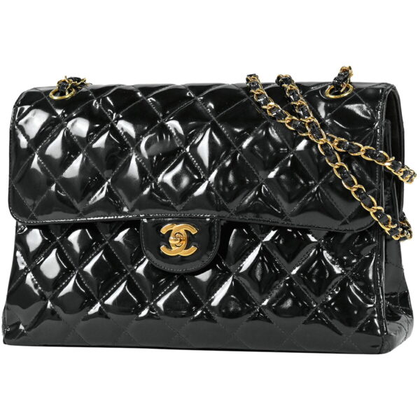 1000051659362 01 Chanel CocoMark Chain Double Face Big Matelasse Shoulder Bag Black