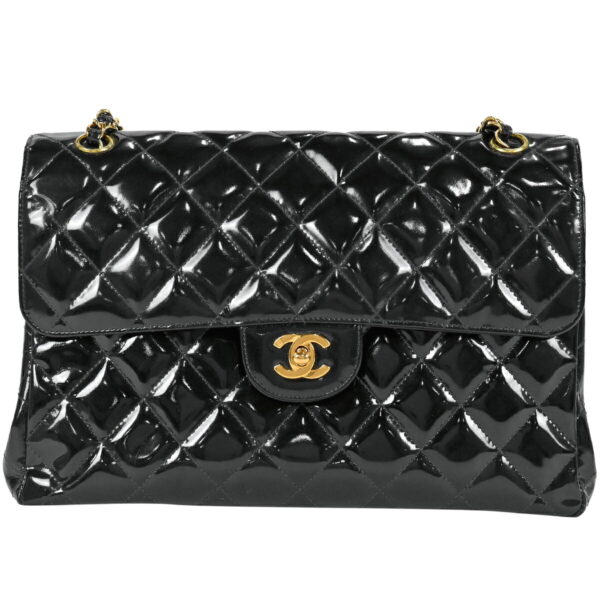 1000051659362 03 Chanel CocoMark Chain Double Face Big Matelasse Shoulder Bag Black