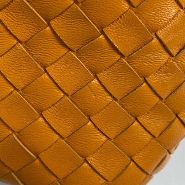 1000051686047 15 Bottega Veneta Intrecciato Braided Mesh Nappa Shoulder Leather Handbag Orange