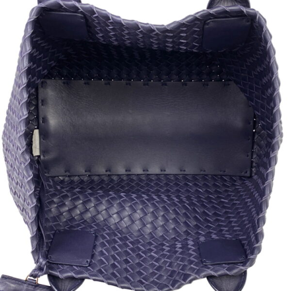 1000051686344 22 Bottega Veneta Intrecciato Braided Mesh Nappa Leather Shoulder Bag Purple