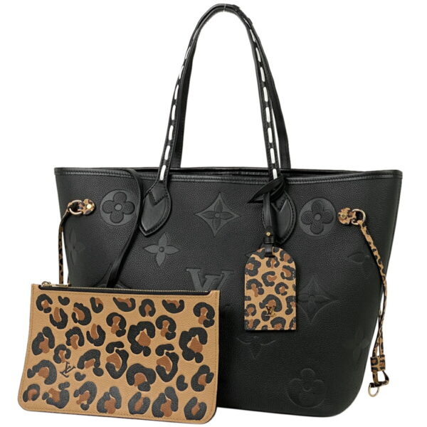 1000051697333 11 Louis Vuitton Neverfull MM Leopard Tote Bag Empreinte Noir