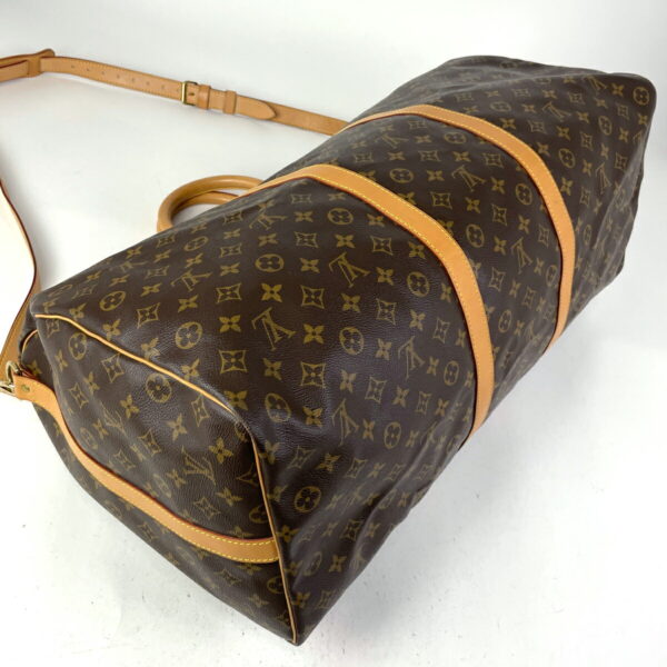 1000051883408 12 Louis Vuitton Keepall Bandouliere 60 Bag Monogram Brown