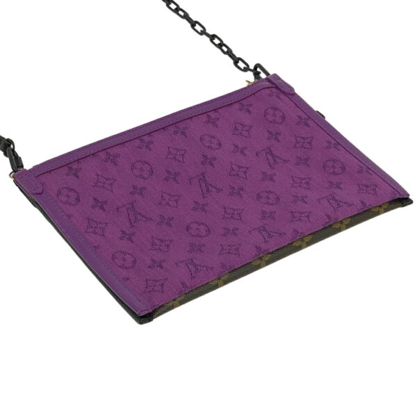 1000052750167 13 Louis Vuitton Flat Messenger Clutch Pouch Monogram Brown Purple