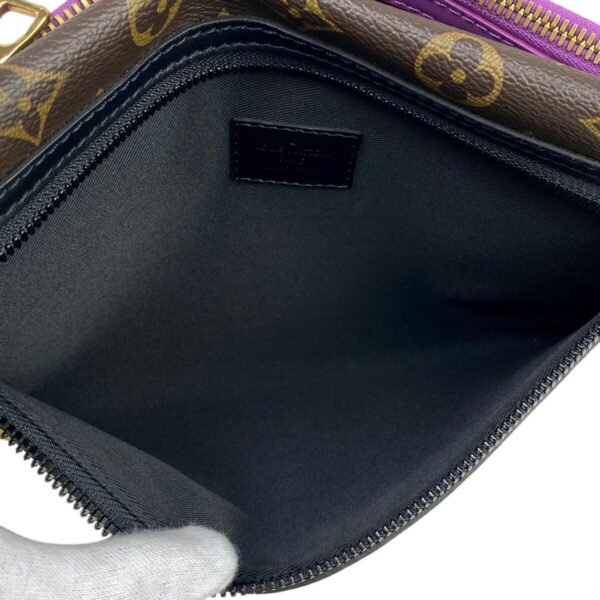 1000052750167 20 Louis Vuitton Flat Messenger Clutch Pouch Monogram Brown Purple