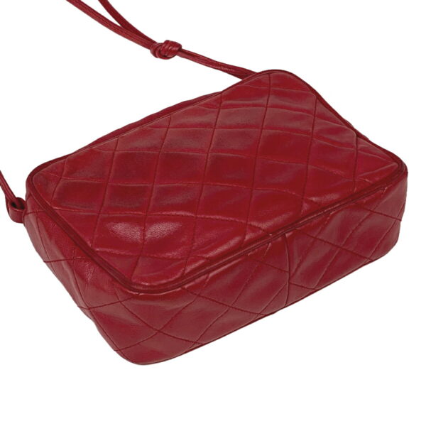 1000052750198 12 CHANEL Coco Mark Mini Matelasse Leather Shoulder Bag Red