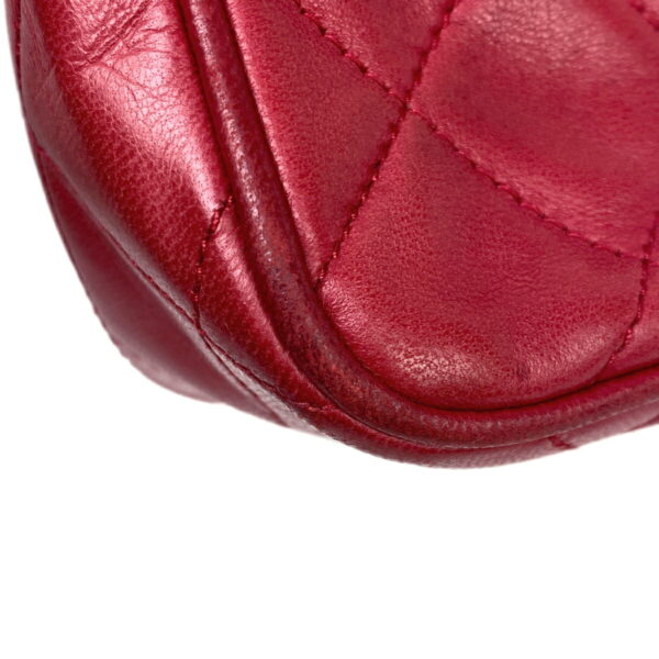 1000052750198 13 CHANEL Coco Mark Mini Matelasse Leather Shoulder Bag Red