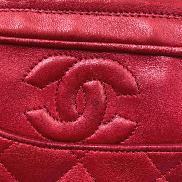 1000052750198 16 CHANEL Coco Mark Mini Matelasse Leather Shoulder Bag Red