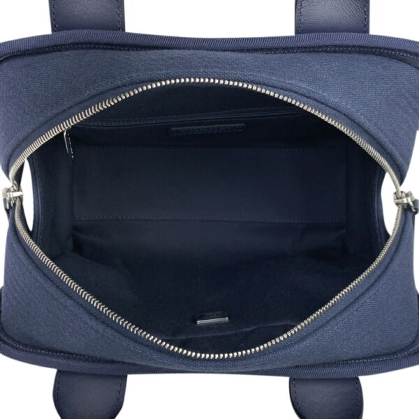 1000052750228 19 CHANEL Deauville Line 2WAY Canvas Bowling Bag Navy