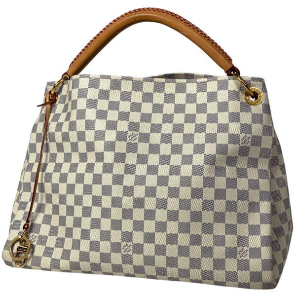 1000053081062 11 Louis Vuitton Artsy MM Shoulder Bag Damier Azur White