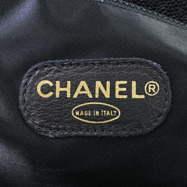 1000054589581 23 Chanel Coco Mark Chain Tote Bag Caviar Skin Black