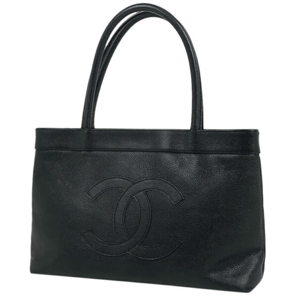 1000055208429 11 Chanel Cocomark Tote Bag Caviar Skin Black