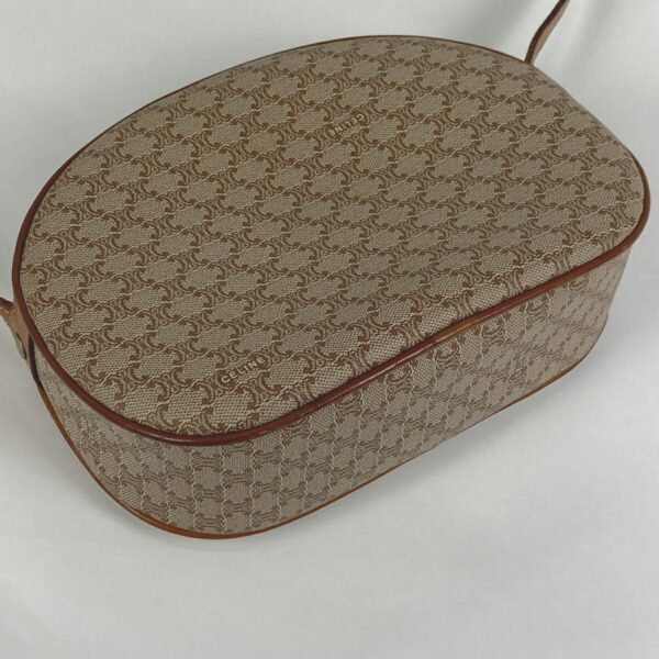 1000055891522 12 Celine Macadam Pattern All Over Canvas Shoulder Bag Beige