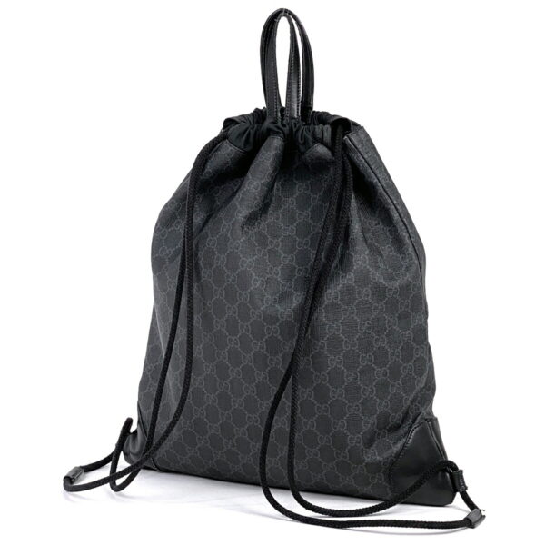 1000056234052 12 Gucci GG Pattern Sherry Line Rucksack Canvas Black