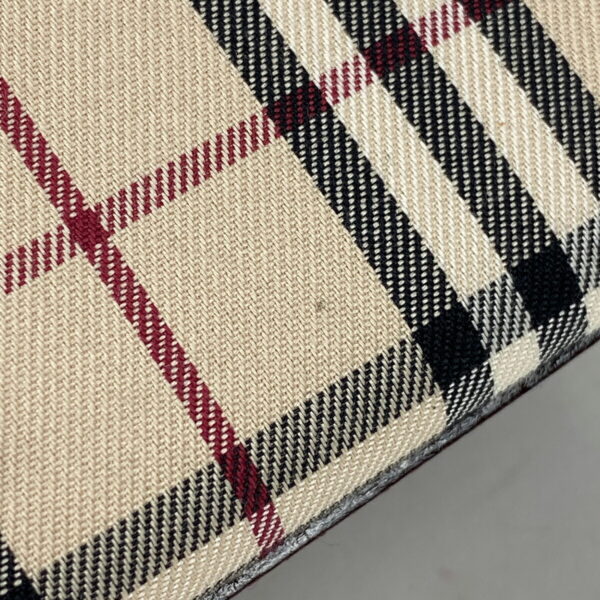 1000056236568 13 Burberry Check Pattern Canvas Crossbody Shoulder Bag Beige Bordeaux