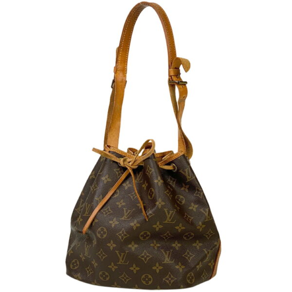 1000056236971 11 Louis Vuitton Petit Noe Shoulder Drawstring Bag Monogram Brown