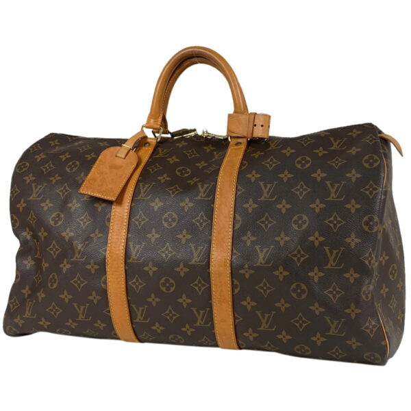 1000056240909 11 Louis Vuitton Keepall 50 Bag Monogram Brown