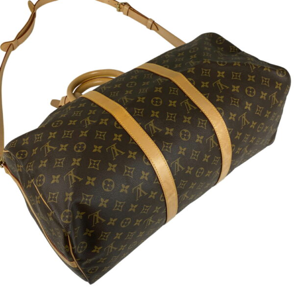 1000056259901 12 Louis Vuitton Keepall Bandouliere 50 Bag Monogram Brown