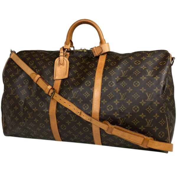 1000056651477 11 Louis Vuitton Keepall Bandouliere 60 Bag Monogram Brown