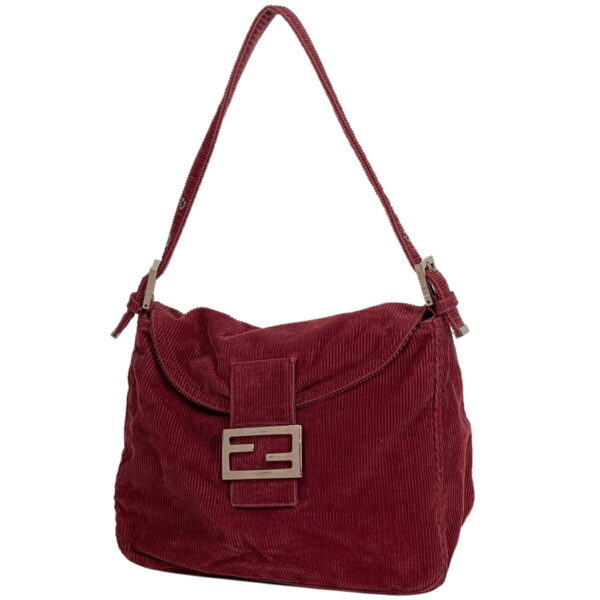 1000056686158 11 FENDI Zucca Shoulder Bag Corduroy Red