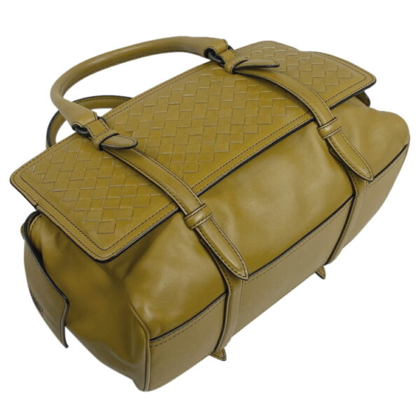 1000057097700 12 Bottega Veneta Monaco Intrecciato Nappa Leather Handbag Mustard