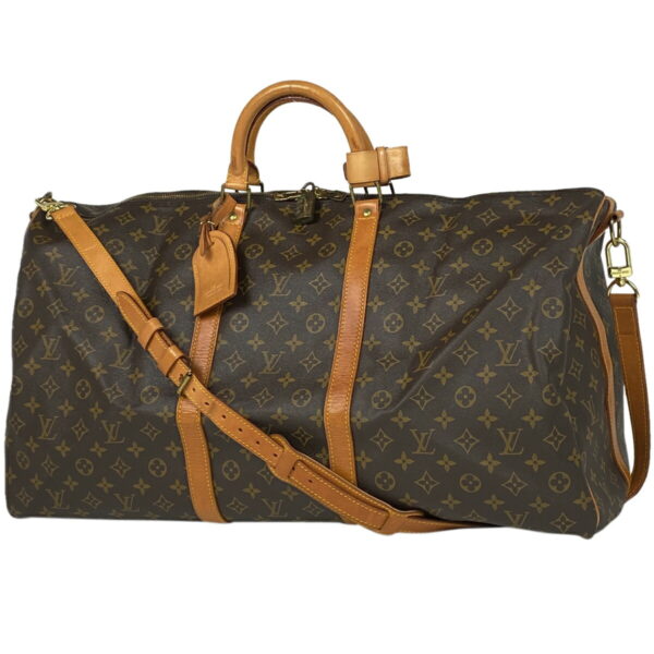 1000057177419 11 Louis Vuitton Keepall Bandouliere 60 2way Bag Monogram Brown