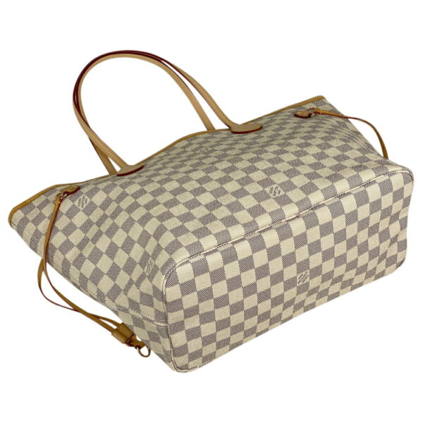 1000057178270 12 Louis Vuitton Neverfull MM Shoulder Tote Bag Damier Azur White