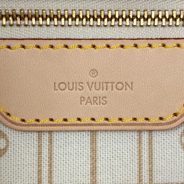 1000057178270 20 Louis Vuitton Neverfull MM Shoulder Tote Bag Damier Azur White