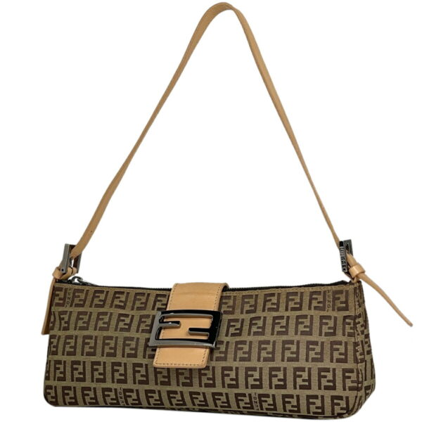 1000057581155 11 FENDI Zucchino Pattern Shoulder Bag Shoulder Canvas Brown