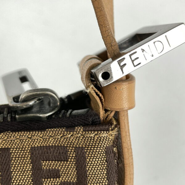 1000057581155 16 FENDI Zucchino Pattern Shoulder Bag Shoulder Canvas Brown