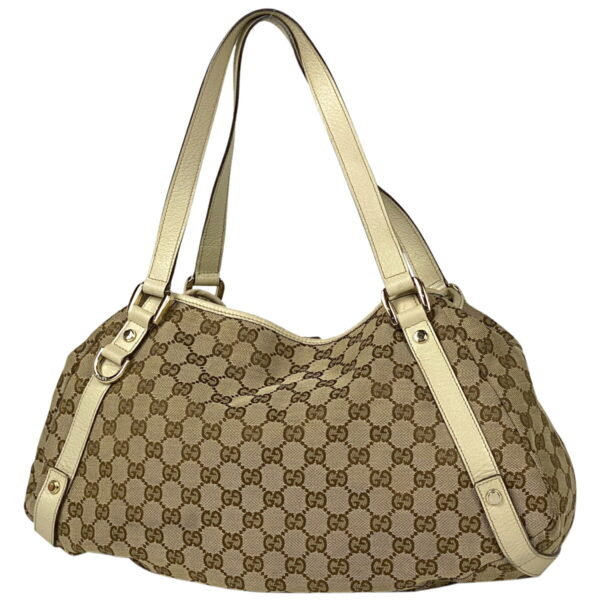 1000059063048 11 Gucci GG Pattern Abby Tote Bag GG Canvas Beige White