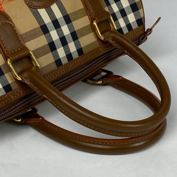 1000060147720 15 Burberry Plaid Canvas Mini Handbag Brown