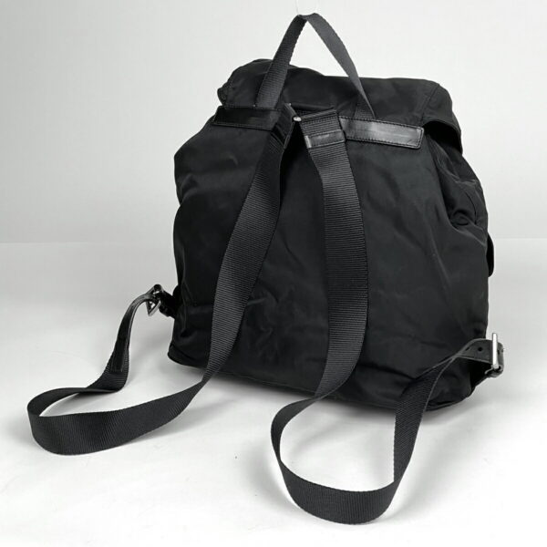 1000060628496 12 PRADA Plate Rucksack Daypack Nylon Nero